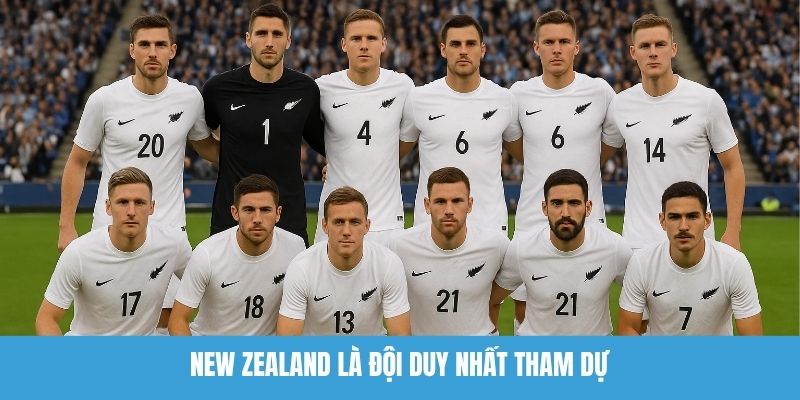 New Zealand là đội duy nhất tham dự